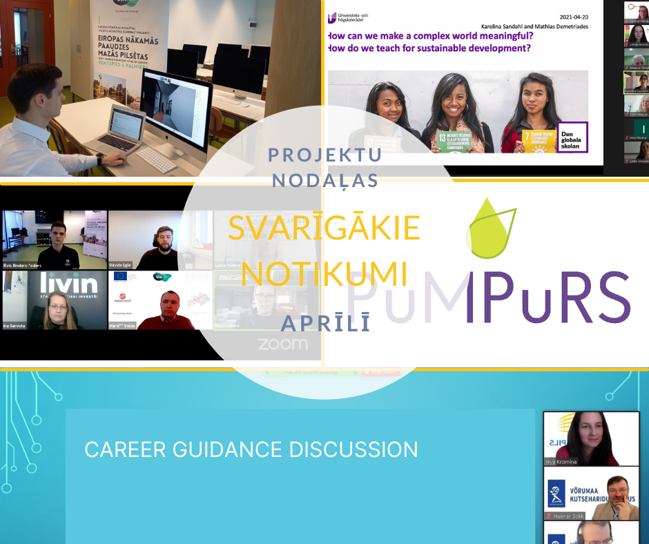 Projekta nodaļas aprīļa svarīgākie notikumi