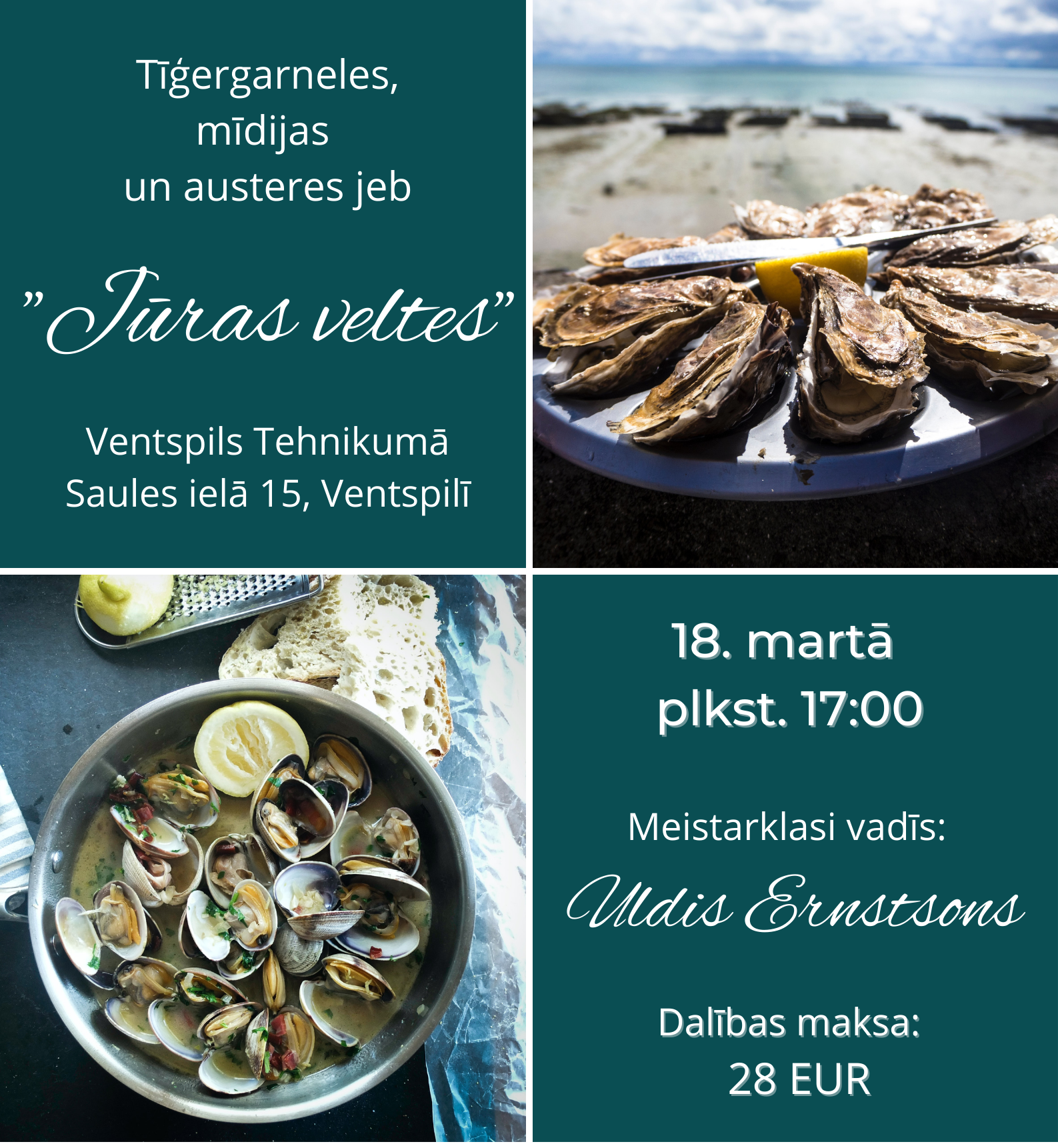 Aicinām uz meistarklasi “Jūras veltes”