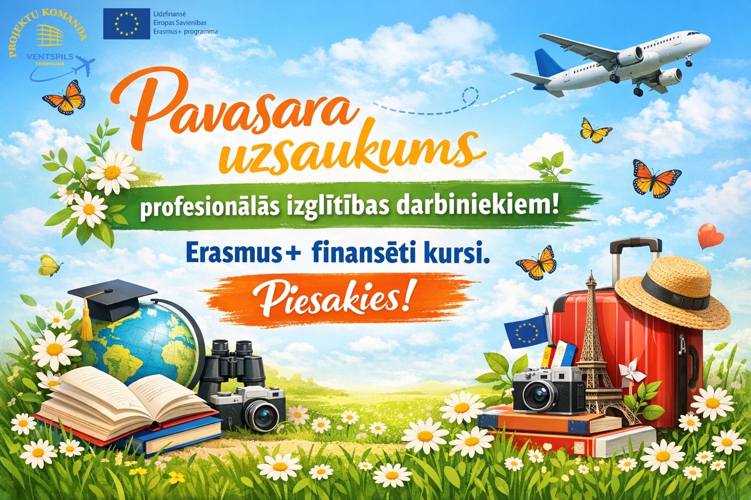 Izsludināts konkurss uz Erasmus+ kursiem (darbiniekiem) | 2.semestris VET